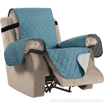 Reversible Recliner Quilted Chair Cover Seat Width 22"